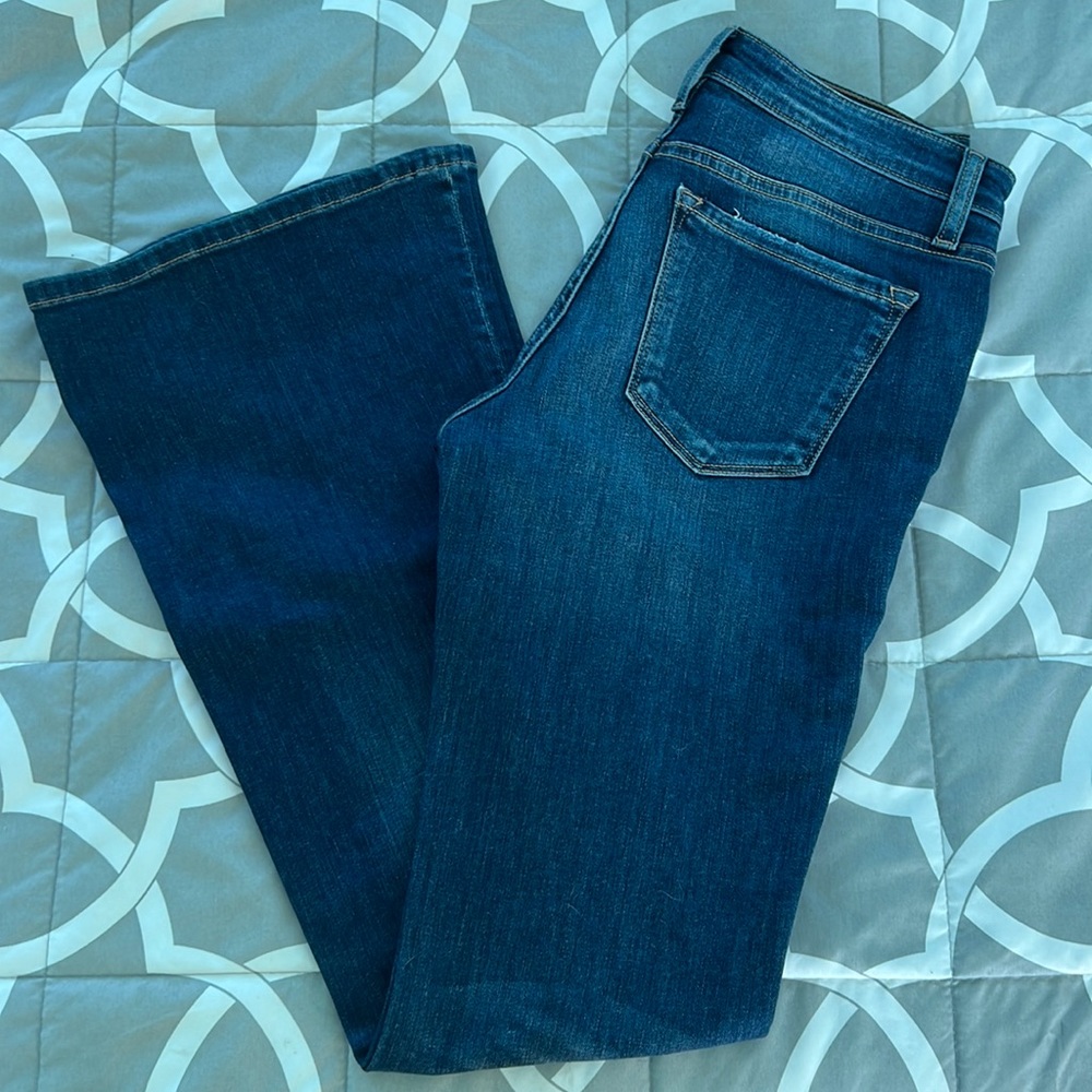 bridge by gly structured denim brand Women’s Jeans Mid-Rise Flare Size 27